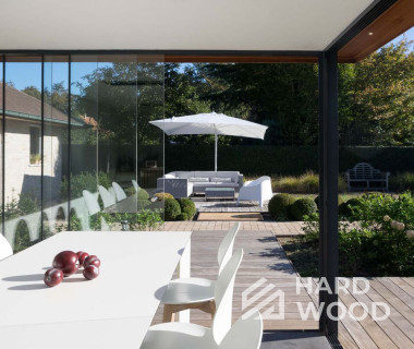 Полуоткрытая беседка с раздвижными стёклами №4 - фото 1318