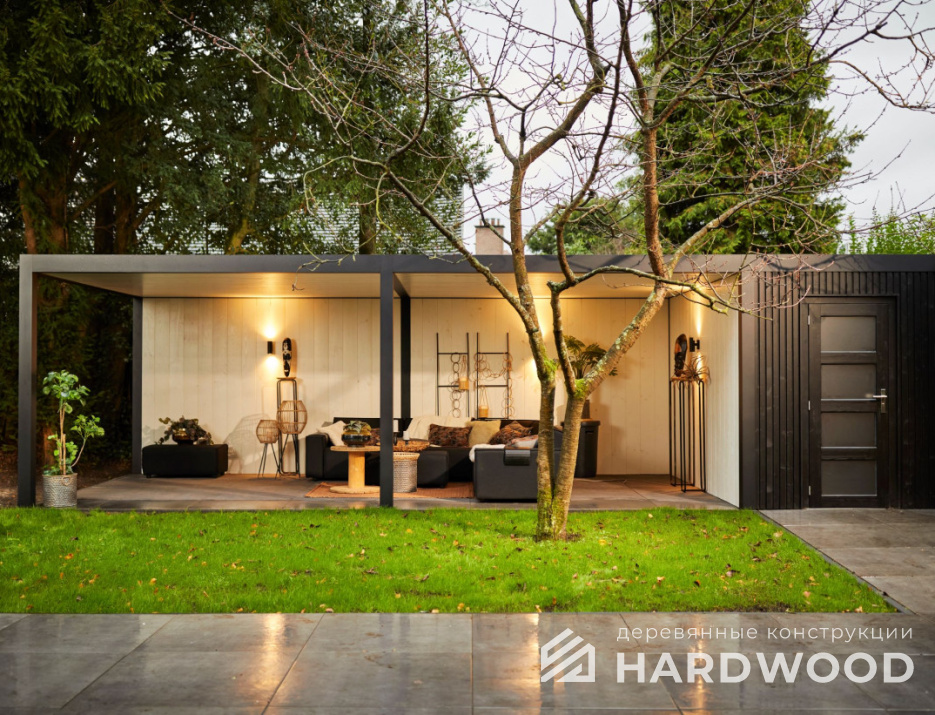 Открытая беседка с хозблоком под одной крышей №67 - фото 1715